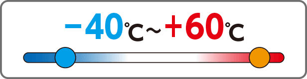 &minus;40 &deg;C a +60 &deg;C